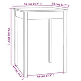 NNEVL Dining Table 55x55x75 cm Solid Wood Pine