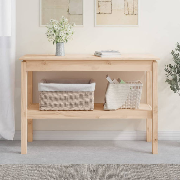 NNEVL Console Table 110x40x75 cm Solid Wood Pine