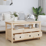 NNEVL Coffee Table 102x49x55 cm Solid Wood Pine
