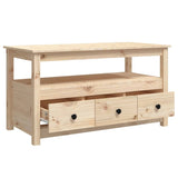 NNEVL Coffee Table 102x49x55 cm Solid Wood Pine