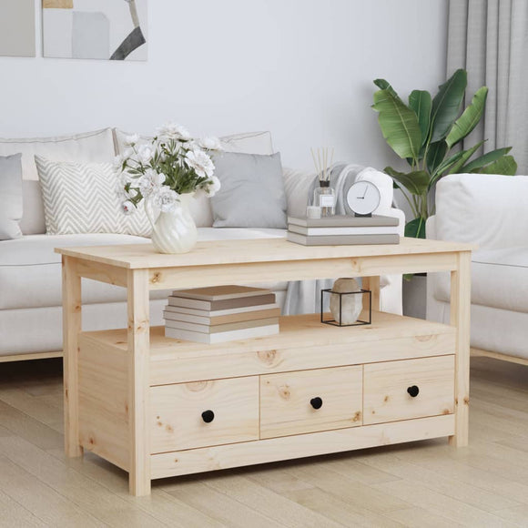 NNEVL Coffee Table 102x49x55 cm Solid Wood Pine