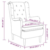 NNEVL Armchair with Stool Black Fabric