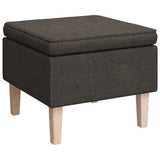 NNEVL Armchair with Rocking Legs and Stool Dark Grey Fabric