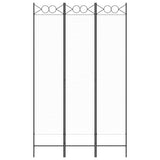 NNEVL 3-Panel Room Divider White 120x200 cm Fabric