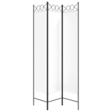 NNEVL 3-Panel Room Divider White 120x200 cm Fabric