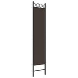 NNEVL 3-Panel Room Divider Brown 120x200 cm Fabric