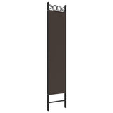 NNEVL 4-Panel Room Divider Brown 160x200 cm Fabric