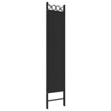 NNEVL 4-Panel Room Divider Black 160x200 cm Fabric