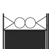 NNEVL 4-Panel Room Divider Black 160x200 cm Fabric