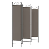 NNEVL 5-Panel Room Divider Anthracite 200x200 cm Fabric