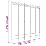 NNEVL 5-Panel Room Divider Anthracite 200x200 cm Fabric