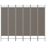 NNEVL 6-Panel Room Divider Anthracite 240x200 cm Fabric