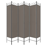 NNEVL 6-Panel Room Divider Anthracite 240x200 cm Fabric