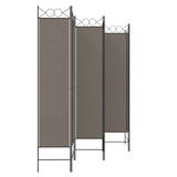 NNEVL 6-Panel Room Divider Anthracite 240x200 cm Fabric