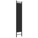 NNEVL 4-Panel Room Divider Black 160x220 cm Fabric