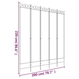 NNEVL 5-Panel Room Divider Brown 200x220 cm Fabric