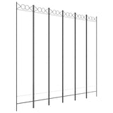NNEVL 6-Panel Room Divider White 240x220 cm Fabric
