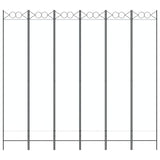 NNEVL 6-Panel Room Divider White 240x220 cm Fabric