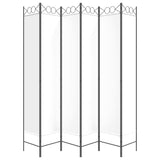 NNEVL 6-Panel Room Divider White 240x220 cm Fabric