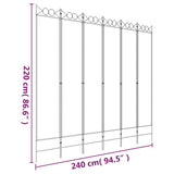 NNEVL 6-Panel Room Divider White 240x220 cm Fabric