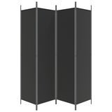 NNEVL 4-Panel Room Divider Black 200x200 cm Fabric
