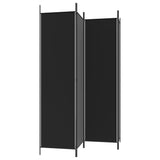 NNEVL 4-Panel Room Divider Black 200x200 cm Fabric