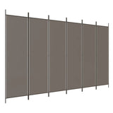 NNEVL 6-Panel Room Divider Anthracite 300x200 cm Fabric