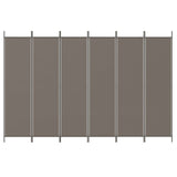 NNEVL 6-Panel Room Divider Anthracite 300x200 cm Fabric