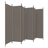 NNEVL 6-Panel Room Divider Anthracite 300x200 cm Fabric