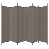 NNEVL 6-Panel Room Divider Anthracite 300x200 cm Fabric