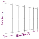 NNEVL 6-Panel Room Divider Anthracite 300x200 cm Fabric