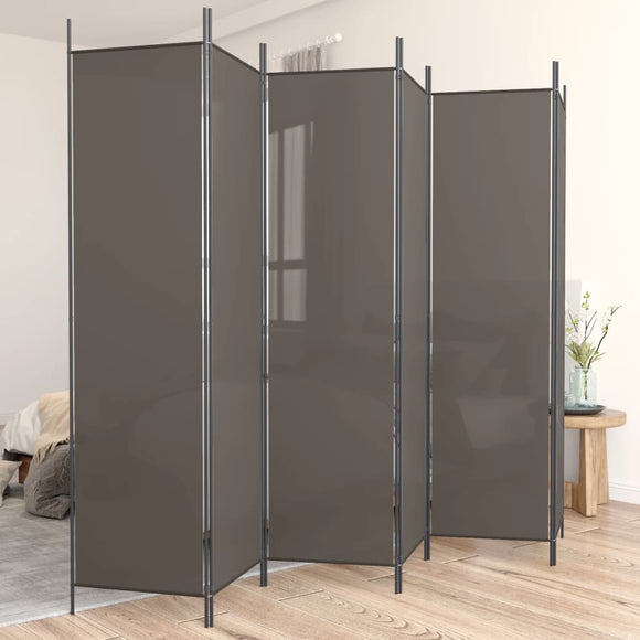 NNEVL 6-Panel Room Divider Anthracite 300x200 cm Fabric