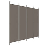 NNEVL 4-Panel Room Divider Anthracite 200x220 cm Fabric