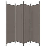 NNEVL 4-Panel Room Divider Anthracite 200x220 cm Fabric