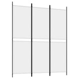 NNEVL 3-Panel Room Divider White 150x180 cm Fabric