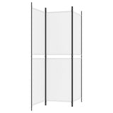 NNEVL 3-Panel Room Divider White 150x180 cm Fabric