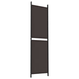 NNEVL 3-Panel Room Divider Brown 150x180 cm Fabric