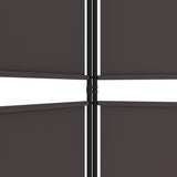 NNEVL 3-Panel Room Divider Brown 150x180 cm Fabric