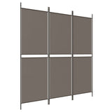 NNEVL 3-Panel Room Divider Anthracite 150x180 cm Fabric