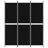 NNEVL 3-Panel Room Divider Black 150x180 cm Fabric