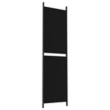 NNEVL 3-Panel Room Divider Black 150x180 cm Fabric