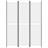 NNEVL 3-Panel Room Divider White 150x200 cm Fabric