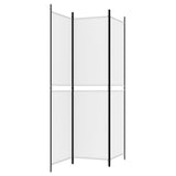 NNEVL 3-Panel Room Divider White 150x200 cm Fabric