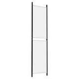 NNEVL 3-Panel Room Divider White 150x200 cm Fabric