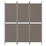 NNEVL 3-Panel Room Divider Anthracite 150x200 cm Fabric