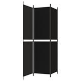 NNEVL 3-Panel Room Divider Black 150x200 cm Fabric
