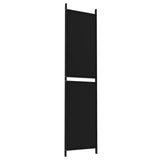 NNEVL 3-Panel Room Divider Black 150x200 cm Fabric
