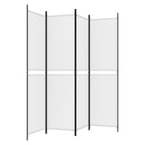 NNEVL 4-Panel Room Divider White 200x200 cm Fabric