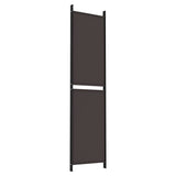 NNEVL 4-Panel Room Divider Brown 200x200 cm Fabric
