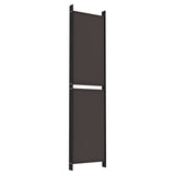 NNEVL 5-Panel Room Divider Brown 250x200 cm Fabric